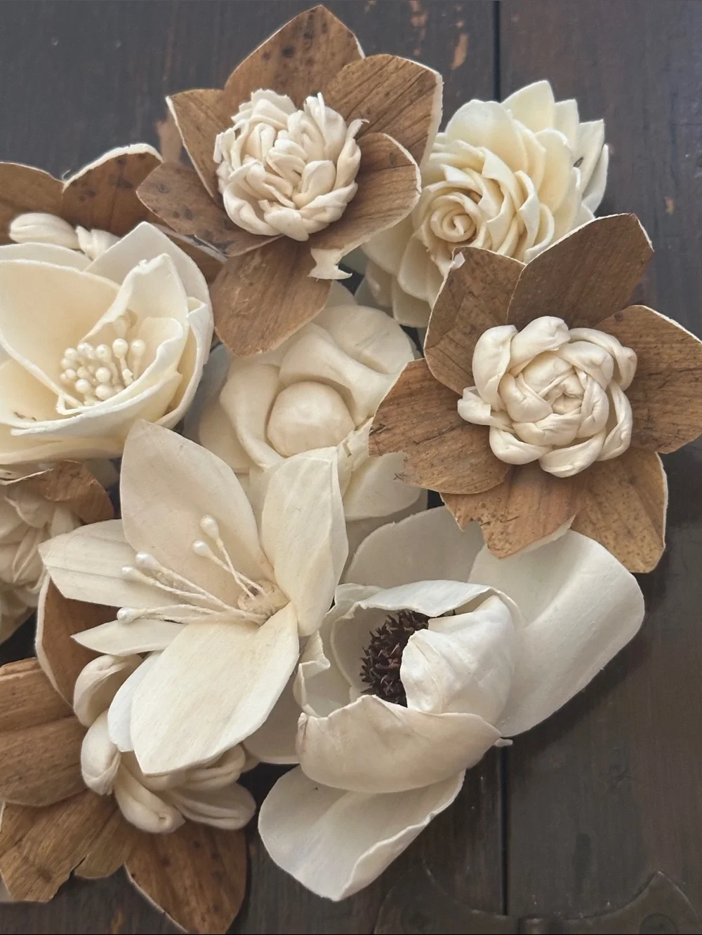 Wood Sola Flowers - unique 10 for weddings crafts SECONDS IMPERFECT READ DESCRIP